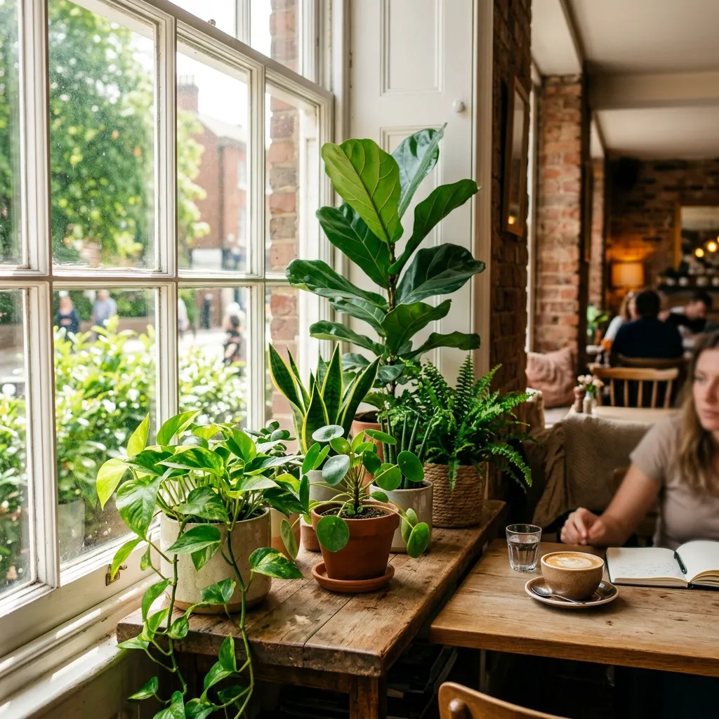Plantas junto a la ventana