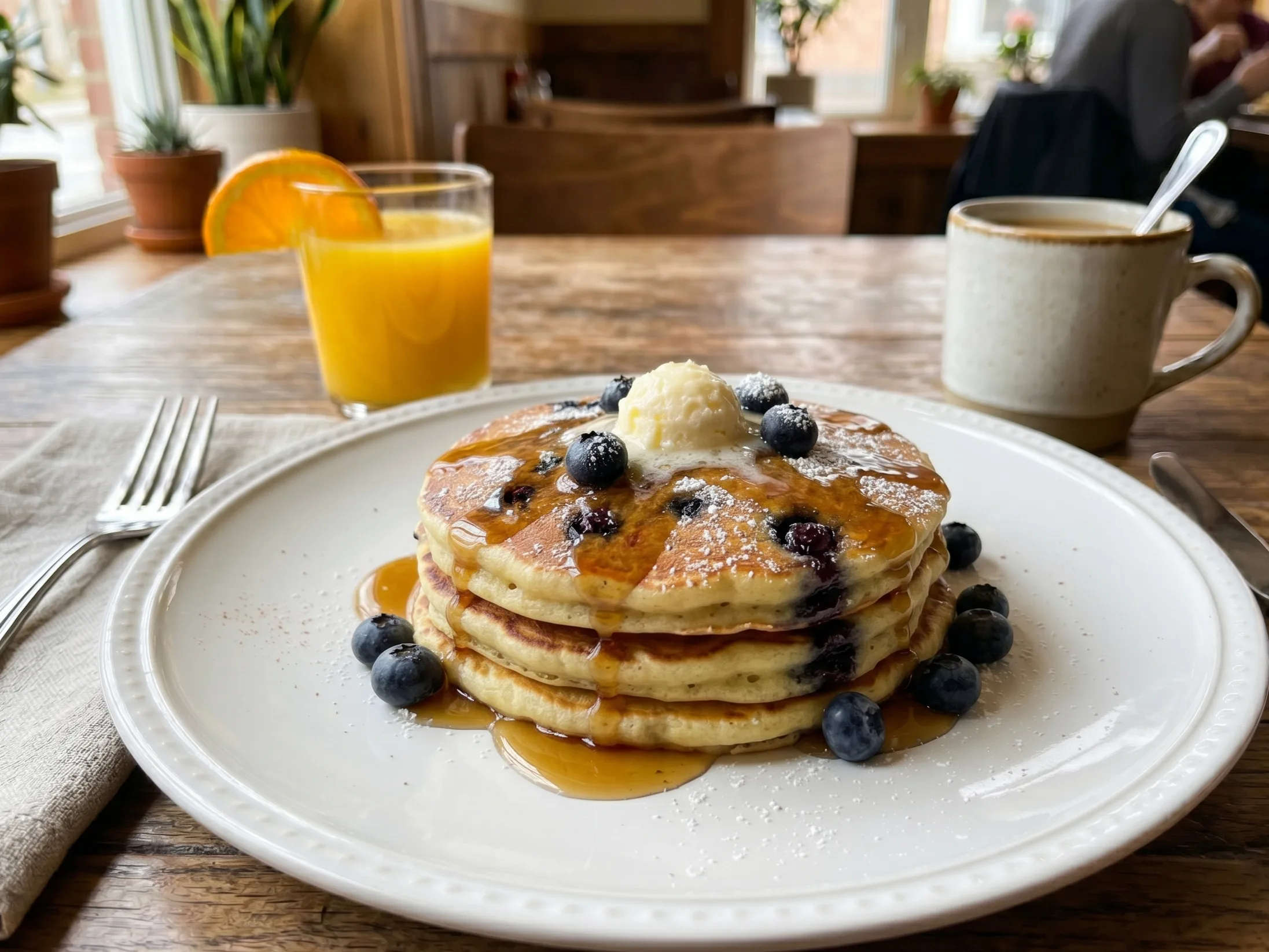 Pancakes de arándanos